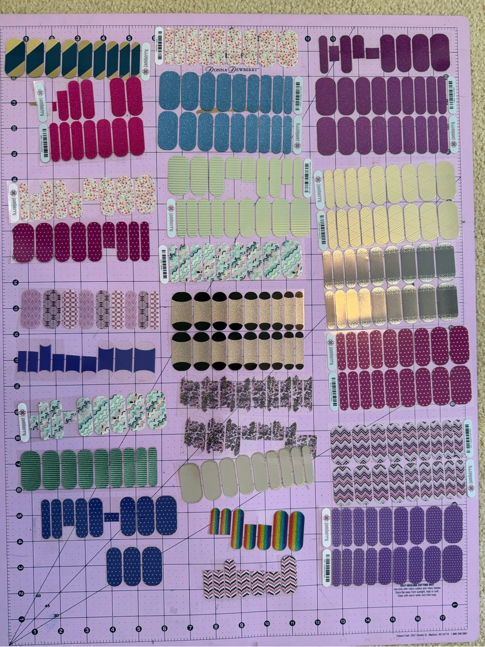 Jamberry Assorted Party Nail Wraps - Multicolor with heater